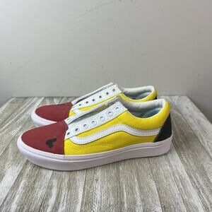 VANS Women's ComfyCush Shoes Mickey Mouse Red Black Yellow 8